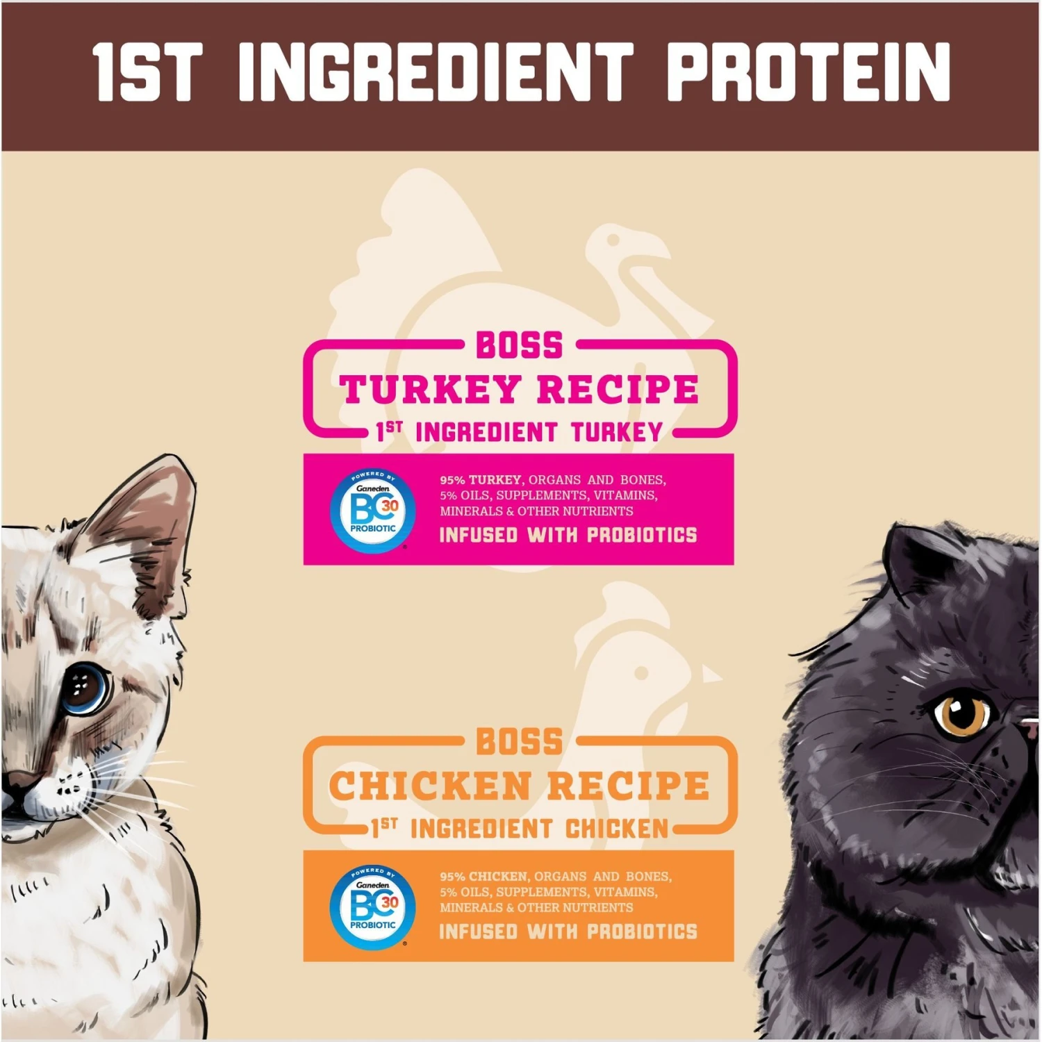 Boss Cat Complete & Balanced Raw Diet Chicken Recipe Freeze-Dried Cat Food, 9-oz Bag 7 Boss Cat Complete & Balanced Raw Diet Chicken Recipe Freeze-Dried Cat Food, 9-oz Bag - Image 5
