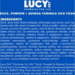 Lucy Pet Products Duck Pumpkin & Quinoa Small Bites Dog Food, 4.5-lbs Bag -Blue Buffalo Shop 353157 PT4. AC SS1800 V1641607594