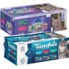 Blue Buffalo Tastefuls Tuna, Chicken, Fish & Shrimp Entrées Variety Pack Flaked Wet Cat Food & Blue Buffalo Wilderness Pate Variety Pack Duck, Chicken & Salmon Grain-Free Cat Canned Food -Blue Buffalo Shop 353336 MAIN. AC SS1800 V1639534884