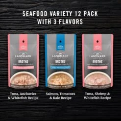 Fancy Feast Flaked Fish & Shrimp Feast Canned Cat Food & American Journey Landmark Broths Seafood Variety Pack Wet Cat Food Complement Pouches -Blue Buffalo Shop 353376 PT6. AC SS1800 V1703617635