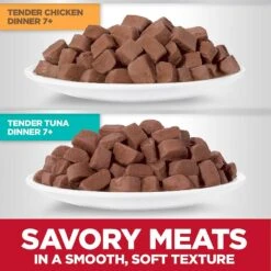 Hill's Science Diet Adult Healthy Cuisine Roasted Chicken & Rice Medley Canned Cat Food & Hill's Science Diet Adult 7+ Tender Dinner Variety Pack Cat Food, 2.8-oz Pouch, Case Of 12 -Blue Buffalo Shop 353411 PT8. AC SS1800 V1639526781