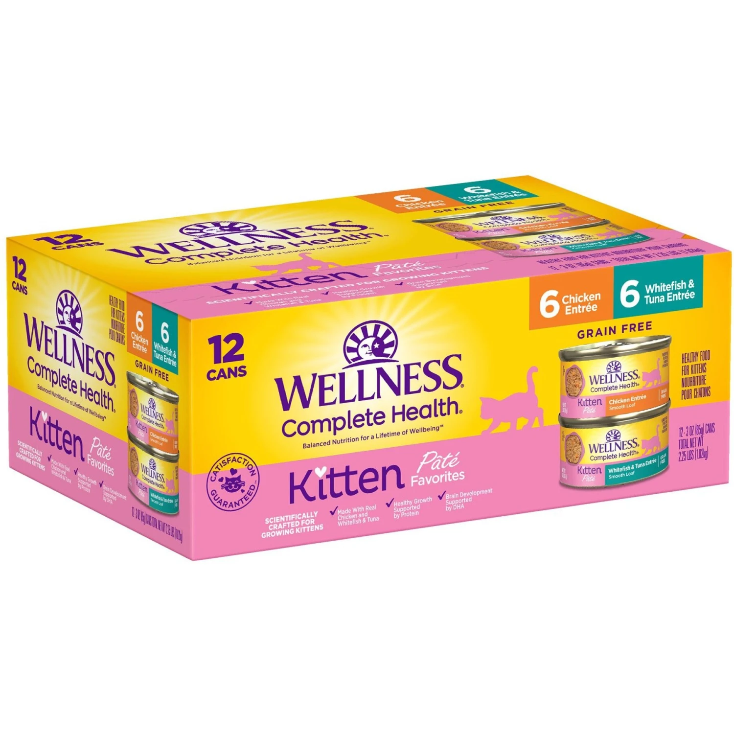 Wellness Complete Health Natural Grain-Free Deboned Chicken & Chicken Meal Dry Kitten Food & Wellness Complete Health Kitten Variety Pack Grain-Free Canned Cat Food, 3-oz, Case Of 12 8 Wellness Complete Health Natural Grain-Free Deboned Chicken & Chicken Meal Dry Kitten Food & Wellness Complete Health Kitten Variety Pack Grain-Free Canned Cat Food, 3-oz, Case Of 12 - Image 6