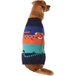 Frisco Anaconda Cheetah Colorblock Dog & Cat Sweater -Blue Buffalo Shop 353596 PT2. AC SS1800 V1659006992