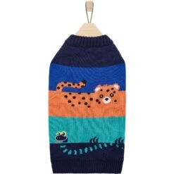 Frisco Anaconda Cheetah Colorblock Dog & Cat Sweater -Blue Buffalo Shop 353596 PT4. AC SS1800 V1659726300