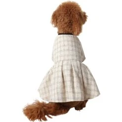 Frisco Tweed Weave Ruffle Skirt Dog & Cat Dress -Blue Buffalo Shop 353649 PT2. AC SS1800 V1659008241