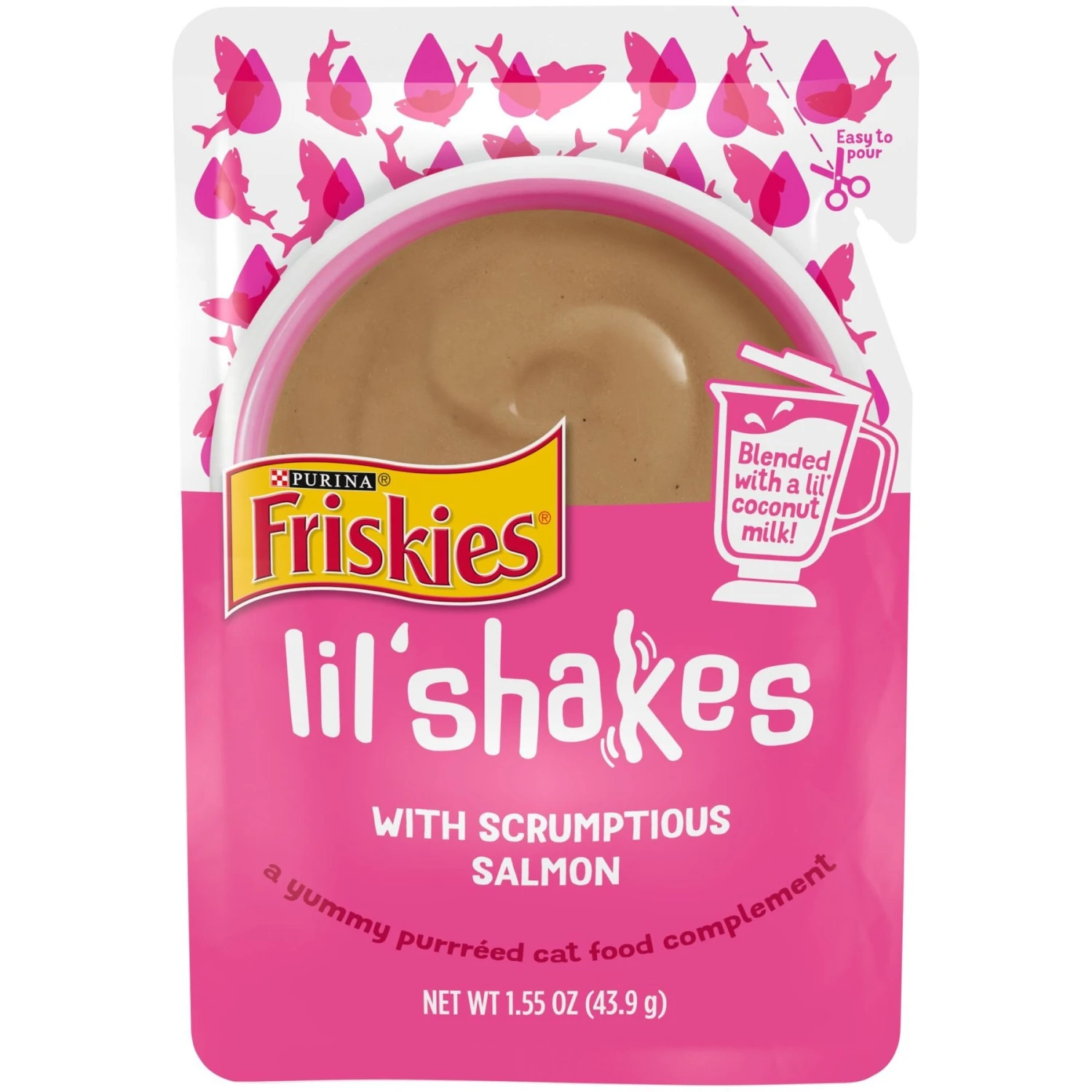 Friskies Pureed Topper Lil Shakes With Scrumptious Salmon Cat Food 3 Friskies Pureed Topper Lil Shakes With Scrumptious Salmon Cat Food
