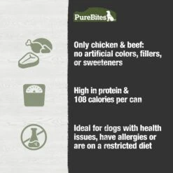 PureBites 100% Pure Chicken & Beef Paté Dog Food Toppings, 2.5-oz Can, 12 Count -Blue Buffalo Shop 356464 PT4. AC SS1800 V1677859843