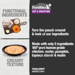 PureBites Plus Squeezables- Gut & Digestion Cat Food Toppings -Blue Buffalo Shop 356478 PT2. AC SS1800 V1678120160
