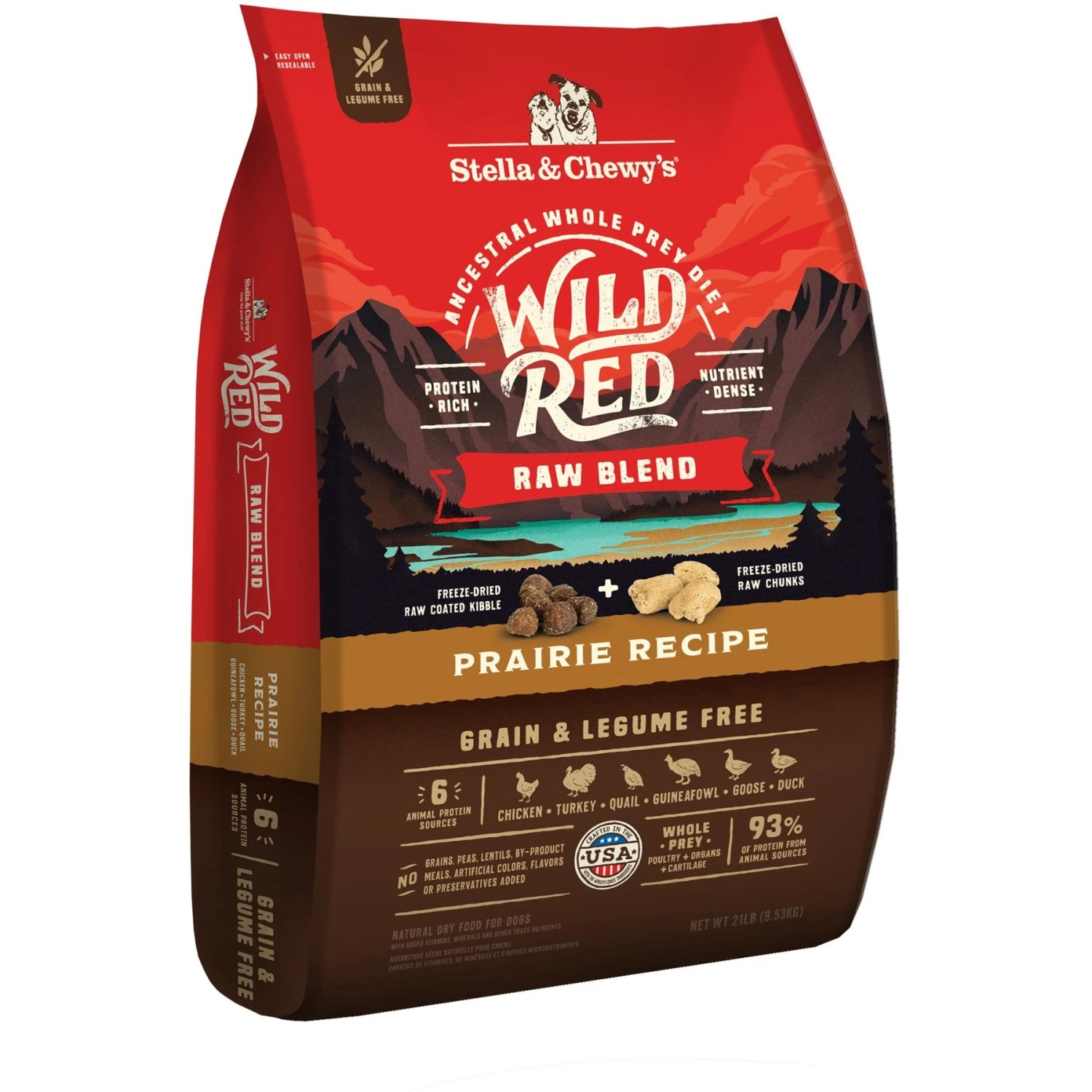 Stella & Chewy's Wild Red Raw Blend Kibble Grain-Free Prairie Recipe Dry Dog Food & Stella & Chewy's Wild Red Grain-Free Chicken & Lamb Stew Wet Dog Food 4 Stella & Chewy's Wild Red Raw Blend Kibble Grain-Free Prairie Recipe Dry Dog Food & Stella & Chewy's Wild Red Grain-Free Chicken & Lamb Stew Wet Dog Food - Image 2