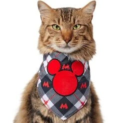 Disney Mickey Mouse Plaid Dog & Cat Bandana