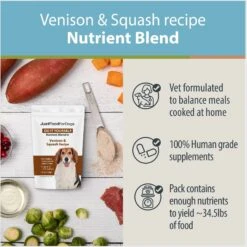 JustFoodForDogs DoItYourself Venison & Squash Recipe Fresh Dog Food Recipe & Nutrient Blend 13 JustFoodForDogs DoItYourself Venison & Squash Recipe Fresh Dog Food Recipe & Nutrient Blend -Blue Buffalo Shop 368161 PT2. AC SS1800 V1666385848