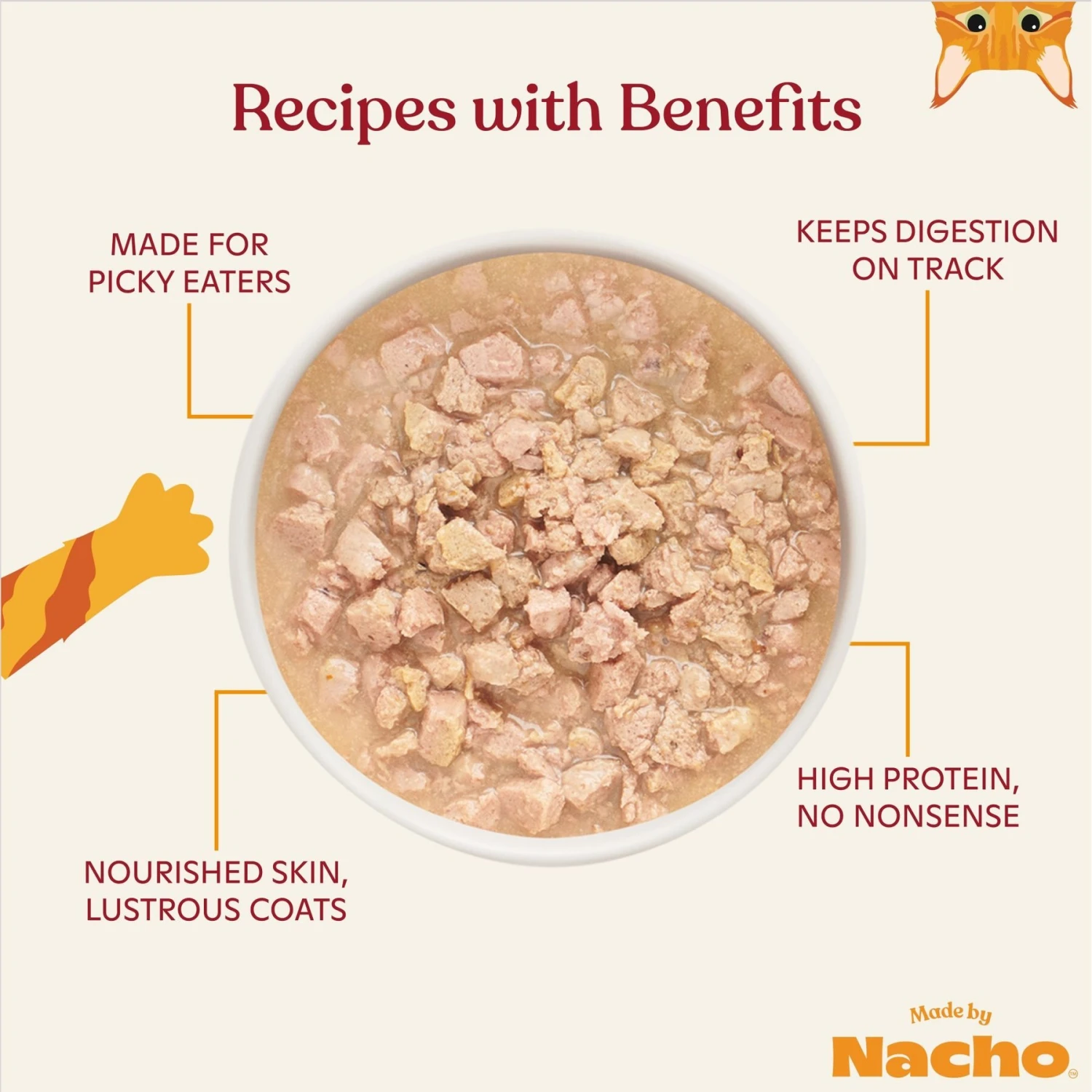 Made By Nacho Cage Free Minced Chicken Recipe With Bone Broth Wet Cat Food 6 Made By Nacho Cage Free Minced Chicken Recipe With Bone Broth Wet Cat Food - Image 4