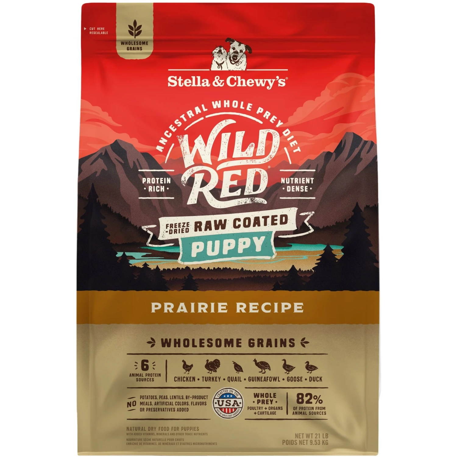 Stella & Chewy's Puppy Prairie Recipe Wild Red Raw Coated High Protein Wholesome Grains Dry Dog Food 3 Stella & Chewy's Puppy Prairie Recipe Wild Red Raw Coated High Protein Wholesome Grains Dry Dog Food
