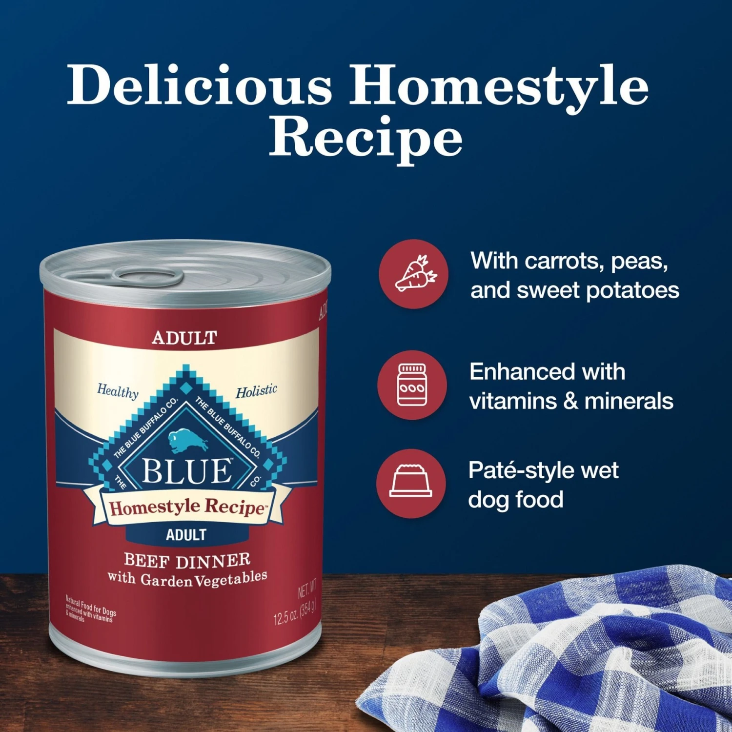 Blue Buffalo Homestyle Recipe Beef Dinner With Garden Vegetables & Sweet Potatoes Canned Dog Food 6 Blue Buffalo Homestyle Recipe Beef Dinner With Garden Vegetables & Sweet Potatoes Canned Dog Food - Image 4