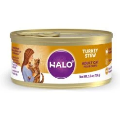 Halo Adult Grain-Free Turkey Recipe In Broth Soft Pate Wet Cat Food