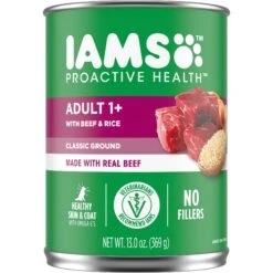 Iams ProActive Health Classic Ground With Beef & Whole Grain Rice Adult Wet Dog Food