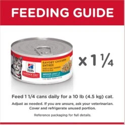 Hill's Science Diet Adult Indoor Savory Chicken Entree Canned Cat Food -Blue Buffalo Shop 48980 PT7. AC SS1800 V1605832319