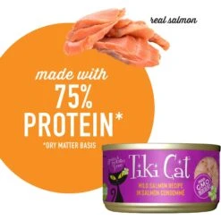 Tiki Cat Luau Wild Salmon In Salmon Consomme Grain-Free Canned Cat Food -Blue Buffalo Shop 49112 PT4. AC SS1800 V1702328870