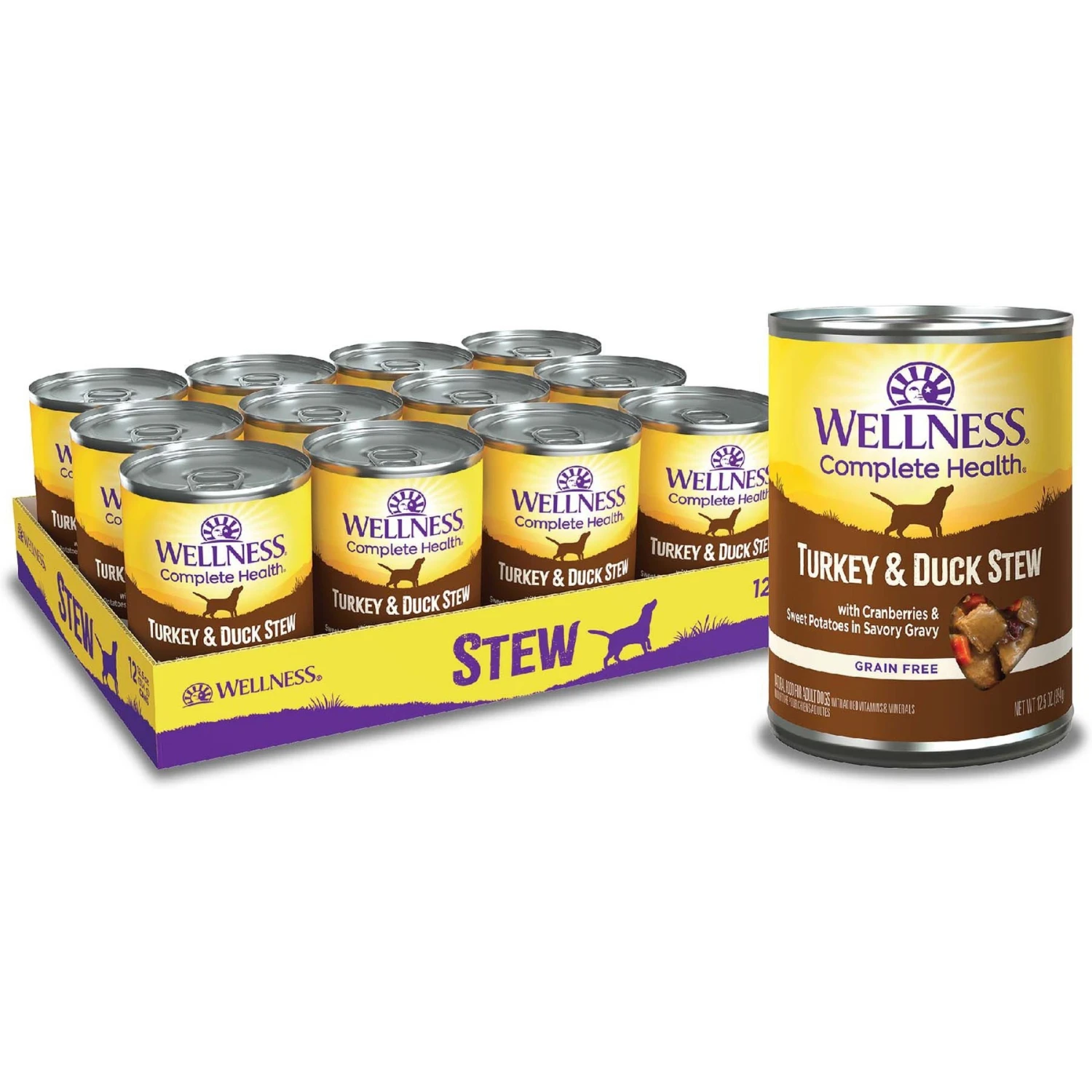 Wellness Turkey & Duck Stew With Sweet Potatoes & Cranberries Canned Dog Food 3 Wellness Turkey & Duck Stew With Sweet Potatoes & Cranberries Canned Dog Food