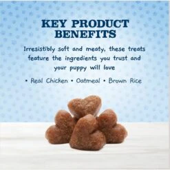 Blue Buffalo Baby Blue Healthy Growth Formula Natural Chicken & Brown Rice Recipe Puppy Dry Food & Blue Buffalo Baby Blue Natural Savory Chicken Puppy Treats, 4-oz Bag -Blue Buffalo Shop 501858 PT3. AC SS1800 V1648561001
