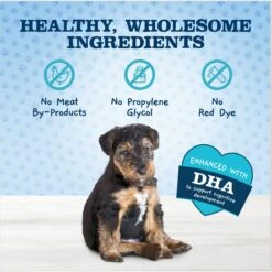 Blue Buffalo Baby Blue Healthy Growth Formula Natural Chicken & Brown Rice Recipe Puppy Dry Food & Blue Buffalo Baby Blue Natural Savory Chicken Puppy Treats, 4-oz Bag -Blue Buffalo Shop 501858 PT4. AC SS1800 V1648508810
