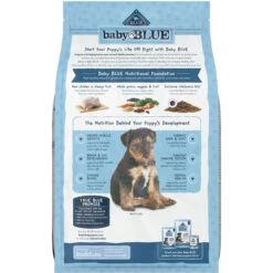 Blue Buffalo Baby Blue Healthy Growth Formula Natural Chicken & Brown Rice Recipe Puppy Dry Food & Blue Buffalo Baby Blue Natural Savory Chicken Puppy Treats, 4-oz Bag -Blue Buffalo Shop 501858 PT6. AC SS1800 V1648515125