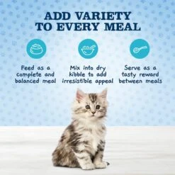Blue Buffalo Baby Blue Healthy Growth Formula Natural Multi-Pack Chicken Recipe Kitten Wet Food, 3-oz Cans, 6 Count 12 Blue Buffalo Baby Blue Healthy Growth Formula Natural Multi-Pack Chicken Recipe Kitten Wet Food, 3-oz Cans, 6 Count -Blue Buffalo Shop 502326 PT2. AC SS1800 V1647639399