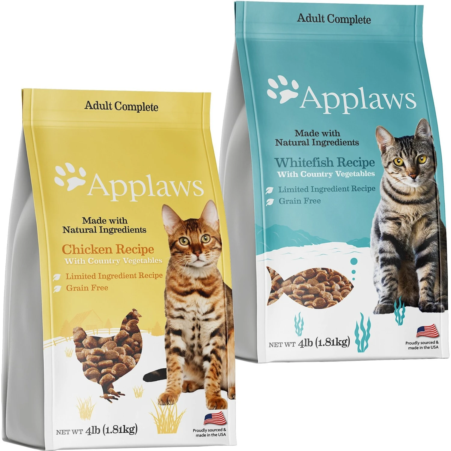 Applaws Adult Complete Chicken Recipe With Country Vegetables Grain-Free Dry Cat Food & Applaws Adult Complete Whitefish Recipe With Country Vegetables Grain-Free Dry Cat Food 3 Applaws Adult Complete Chicken Recipe With Country Vegetables Grain-Free Dry Cat Food & Applaws Adult Complete Whitefish Recipe With Country Vegetables Grain-Free Dry Cat Food