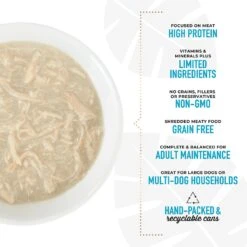 Tiki Dog Meaty Whole Foods Grain-Free Chicken Shredded Canned Dog Food, 12-oz, Case Of 8 -Blue Buffalo Shop 505050 PT4. AC SS1800 V1648597599