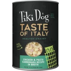 Tiki Dog Taste Of Italy! Grain-Free Chicken & Pasta Carbonara Chunks In Gravy Canned Dog Food, 12-oz, Case Of 8