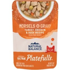 Natural Balance Platefulls Turkey, Chicken & Duck Formula In Gravy Grain-Free Cat Food Pouches