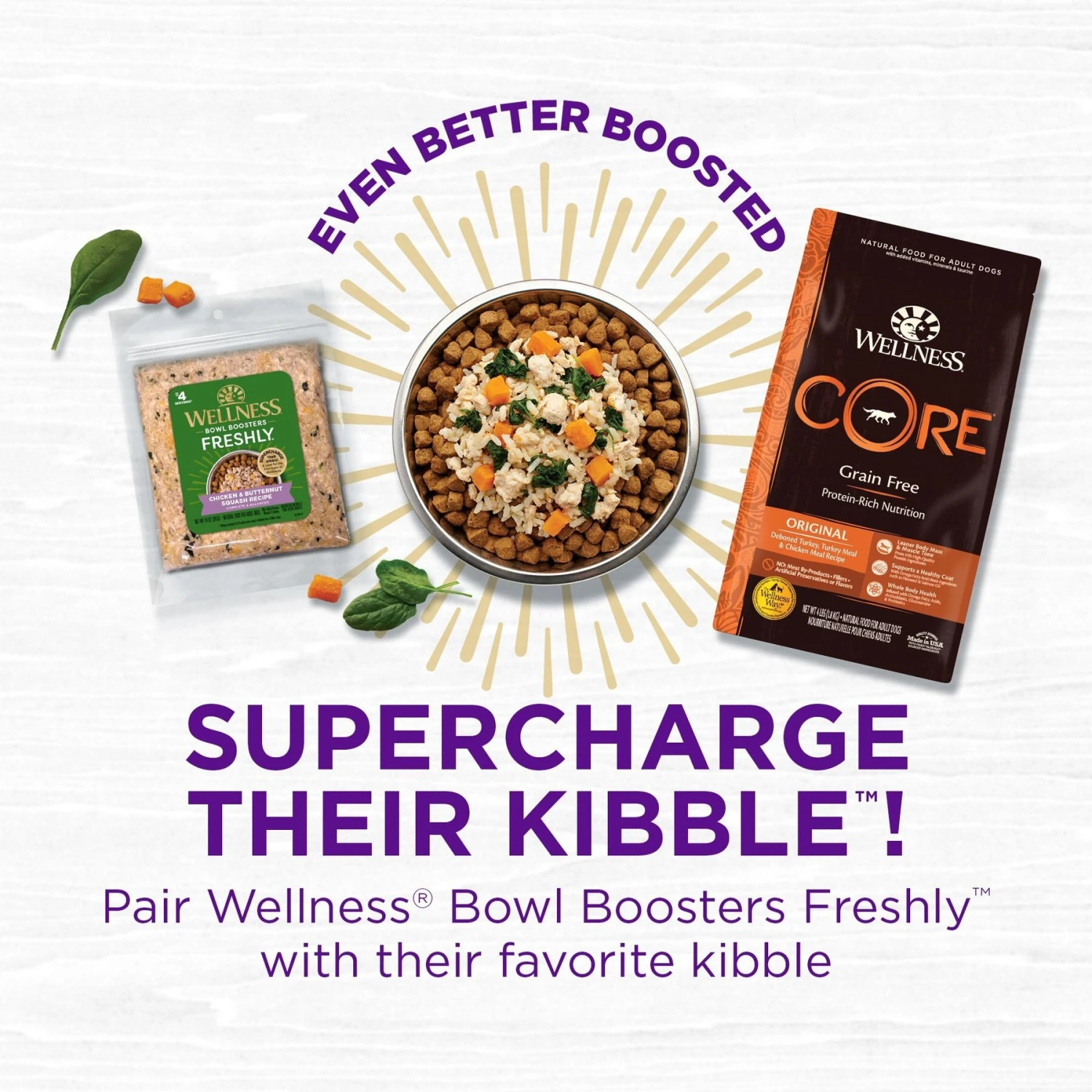 Wellness Bowl Boosters Freshly Frozen Fresh Chicken & Butternut Squash Dog Food 7 Wellness Bowl Boosters Freshly Frozen Fresh Chicken & Butternut Squash Dog Food - Image 5