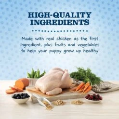 Blue Buffalo Baby Blue Healthy Growth Formula Natural Chicken & Brown Rice Recipe Puppy Dry Food & Blue Buffalo Baby Blue Healthy Growth Formula Natural Chicken & Vegetable Recipe Puppy Wet Food, 12.5-oz Cans, Case Of 12 -Blue Buffalo Shop 514998 PT3. AC SS1800 V1649355419