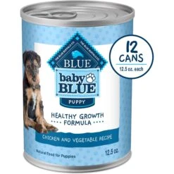 Blue Buffalo Baby Blue Large Breed Healthy Growth Formula Natural Chicken & Brown Rice Recipe Puppy Dry Food, 24-lb Bag & Blue Buffalo Baby Blue Healthy Growth Formula Natural Chicken & Vegetable Recipe Puppy Wet Food, 12.5-oz Cans, Case Of 12 -Blue Buffalo Shop 515022 PT5. AC SS1800 V1649357521