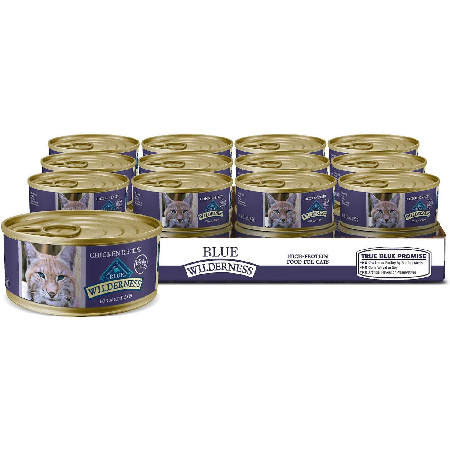 Blue Buffalo Wilderness Chicken Grain-Free Canned Cat Food 3 Blue Buffalo Wilderness Chicken Grain-Free Canned Cat Food