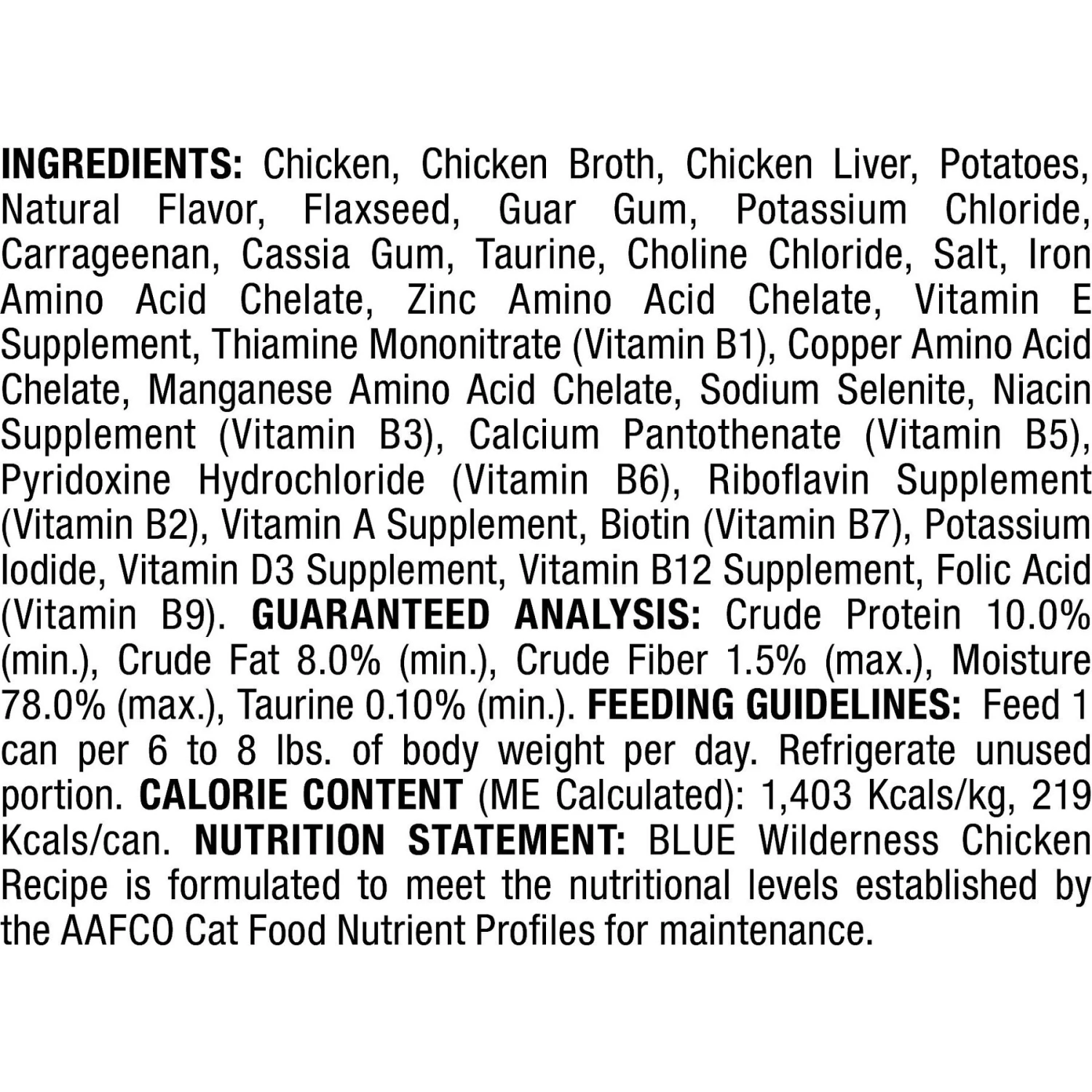 Blue Buffalo Wilderness Chicken Grain-Free Canned Cat Food 5 Blue Buffalo Wilderness Chicken Grain-Free Canned Cat Food - Image 3