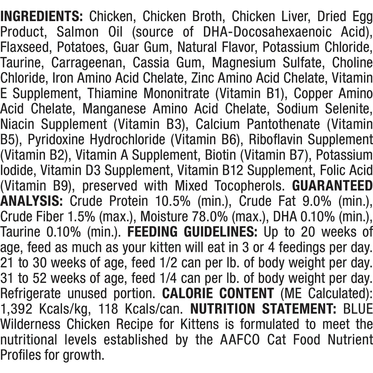 Blue Buffalo Wilderness Kitten Chicken Grain-Free Canned Cat Food 5 Blue Buffalo Wilderness Kitten Chicken Grain-Free Canned Cat Food - Image 3