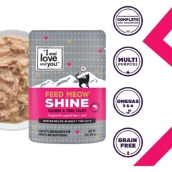 I And Love And You Feed Meow Shine Salmon & Tuna Grain-Free Chunks In Gravy Wet Cat Food, 3-oz Pouch, Case Of 24 -Blue Buffalo Shop 517318 PT1. AC SS1800 V1686941161