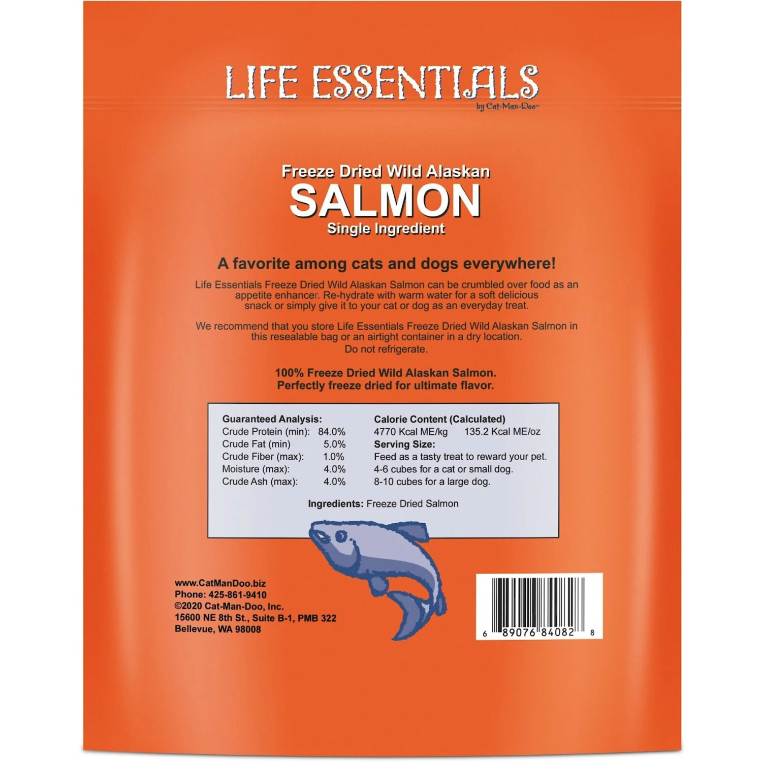 Cat-Man-Doo Life Essentials Wild Alaskan Salmon Freeze-Dried Cat & Dog Treats 4 Cat-Man-Doo Life Essentials Wild Alaskan Salmon Freeze-Dried Cat & Dog Treats - Image 2