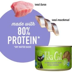 Tiki Cat Luau Ahi Tuna & Mackerel In Tuna Consomme Grain-Free Canned Cat Food -Blue Buffalo Shop 52567 PT4. AC SS1800 V1702328872