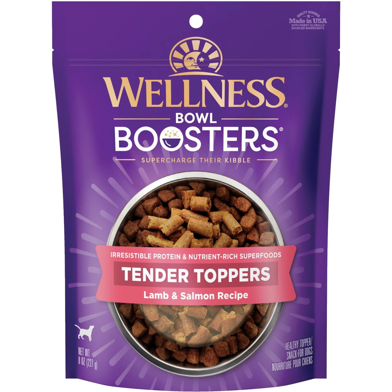 Wellness Bowl Boosters Tender Toppers Grain-Free Lamb & Salmon Dog Food Topper, 8-oz Bag 3 Wellness Bowl Boosters Tender Toppers Grain-Free Lamb & Salmon Dog Food Topper, 8-oz Bag