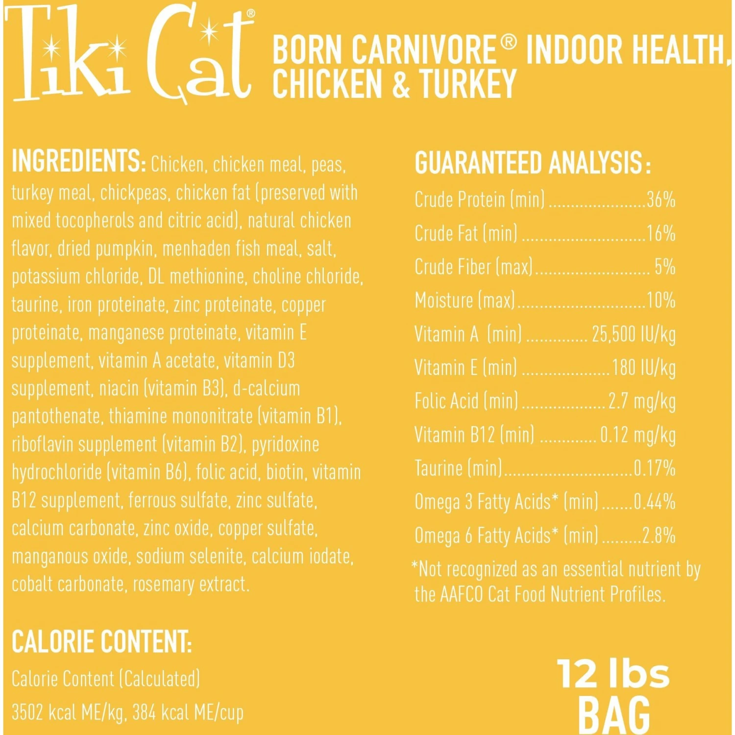 Tiki Cat Born Carnivore Grain-Free Chicken & Turkey Meal Recipe Dry Cat Food 4 Tiki Cat Born Carnivore Grain-Free Chicken & Turkey Meal Recipe Dry Cat Food - Image 2