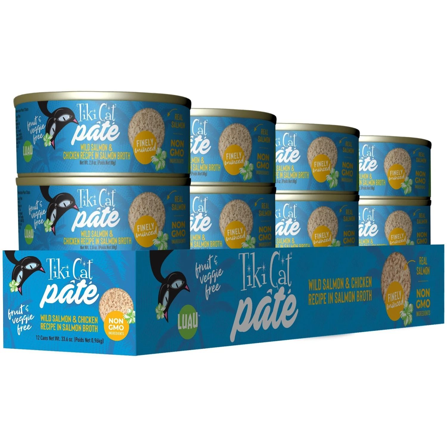 Tiki Cat Luau Wild Salmon & Chicken Pate Wet Cat Food 4 Tiki Cat Luau Wild Salmon & Chicken Pate Wet Cat Food - Image 2