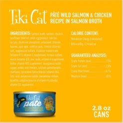 Tiki Cat Luau Wild Salmon & Chicken Pate Wet Cat Food 12 Tiki Cat Luau Wild Salmon & Chicken Pate Wet Cat Food -Blue Buffalo Shop 526230 PT2. AC SS1800 V1652390785