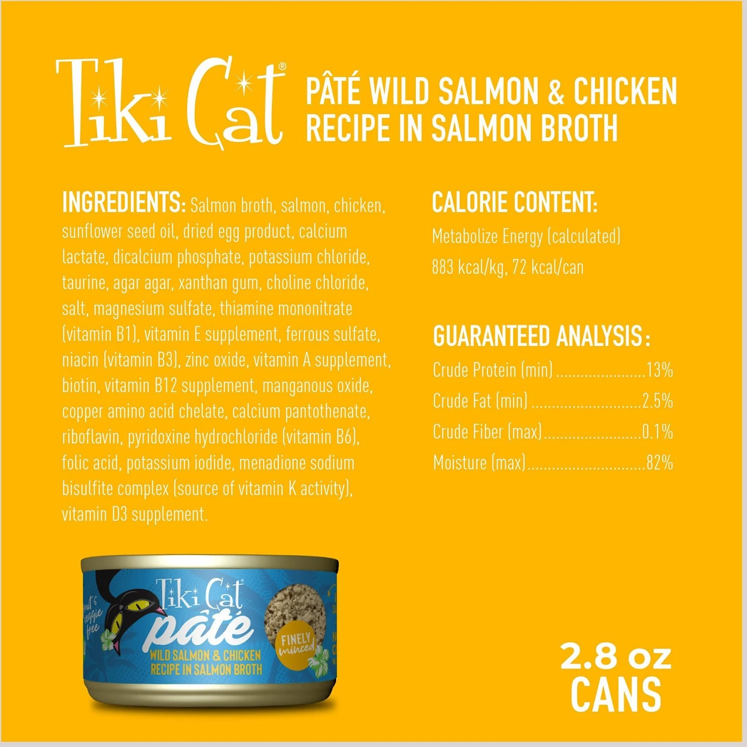 Tiki Cat Luau Wild Salmon & Chicken Pate Wet Cat Food 5 Tiki Cat Luau Wild Salmon & Chicken Pate Wet Cat Food - Image 3