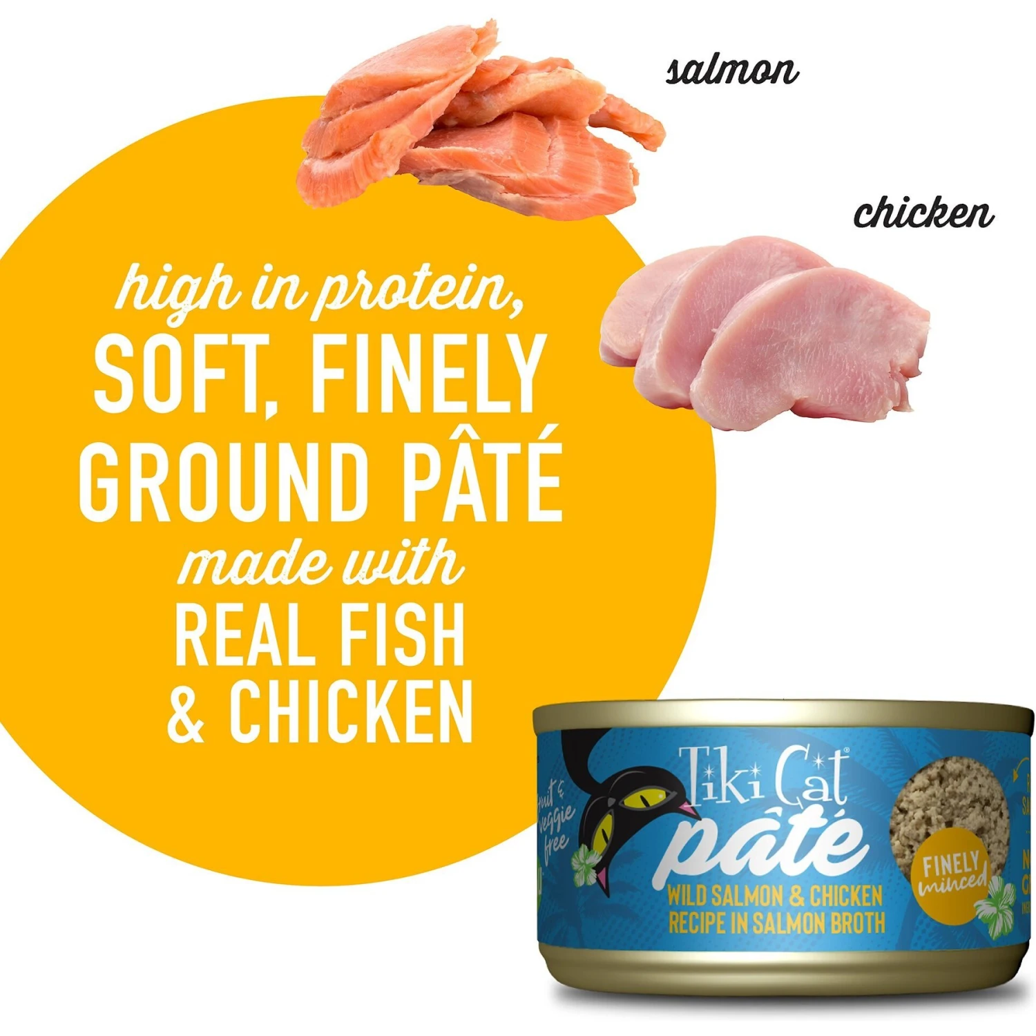 Tiki Cat Luau Wild Salmon & Chicken Pate Wet Cat Food 6 Tiki Cat Luau Wild Salmon & Chicken Pate Wet Cat Food - Image 4