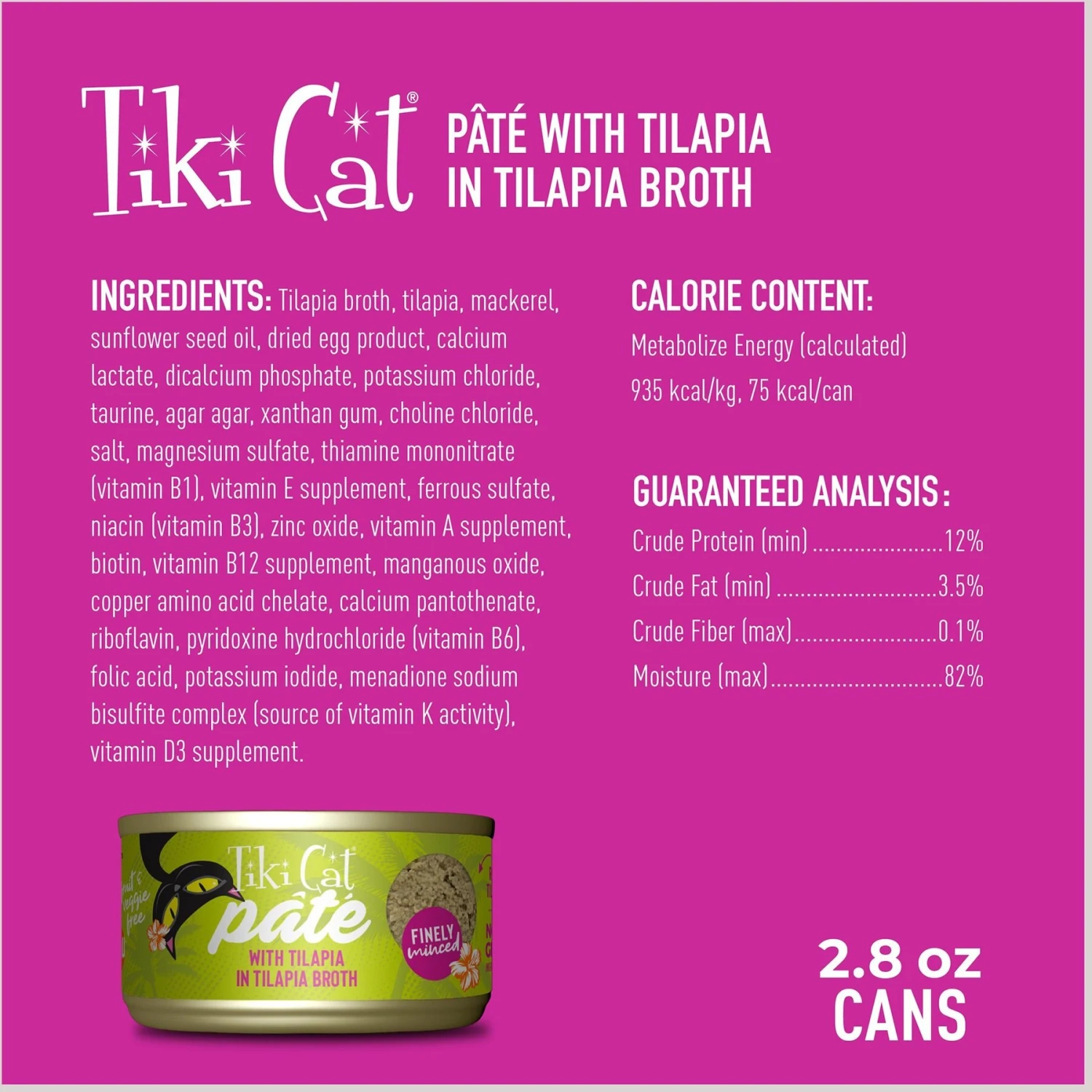 Tiki Cat Luau Tilapia Pate Wet Cat Food 5 Tiki Cat Luau Tilapia Pate Wet Cat Food - Image 3