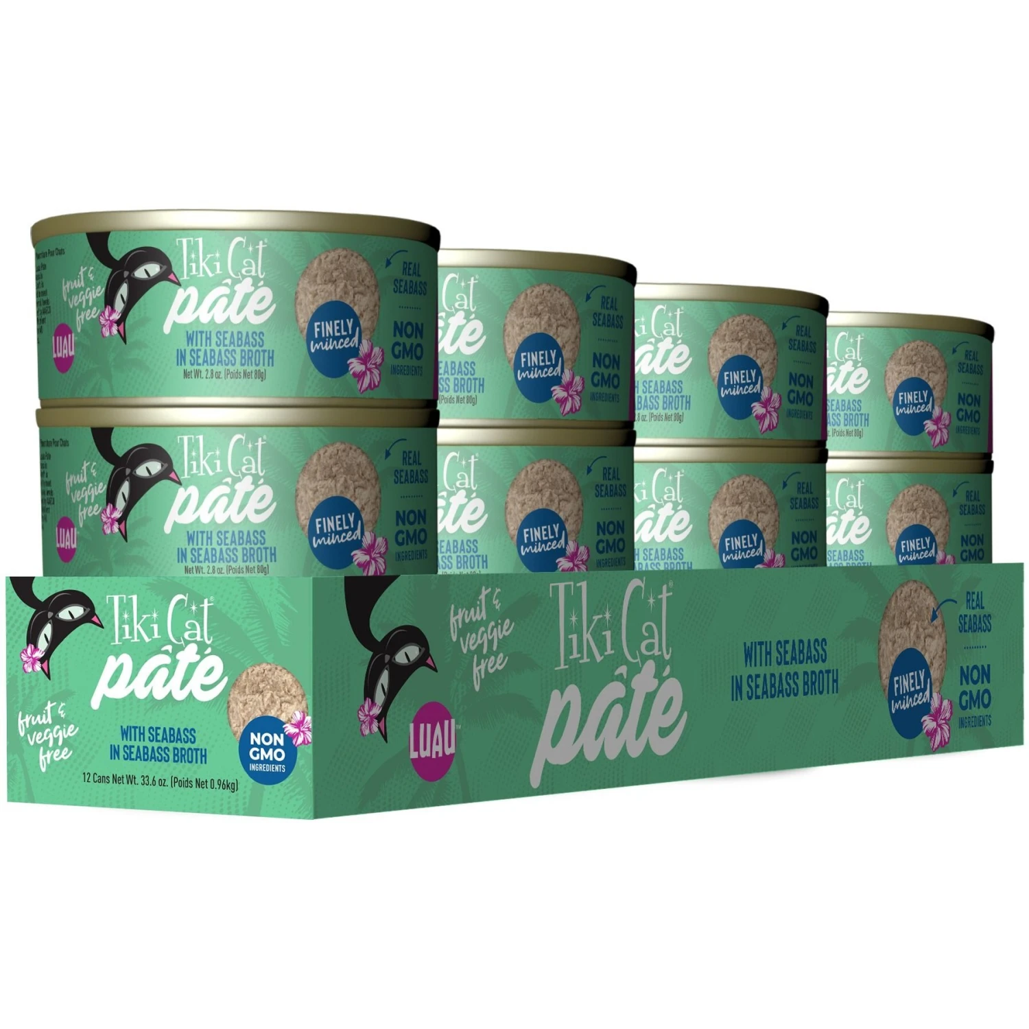 Tiki Cat Luau Seabass Pate Wet Cat Food 4 Tiki Cat Luau Seabass Pate Wet Cat Food - Image 2