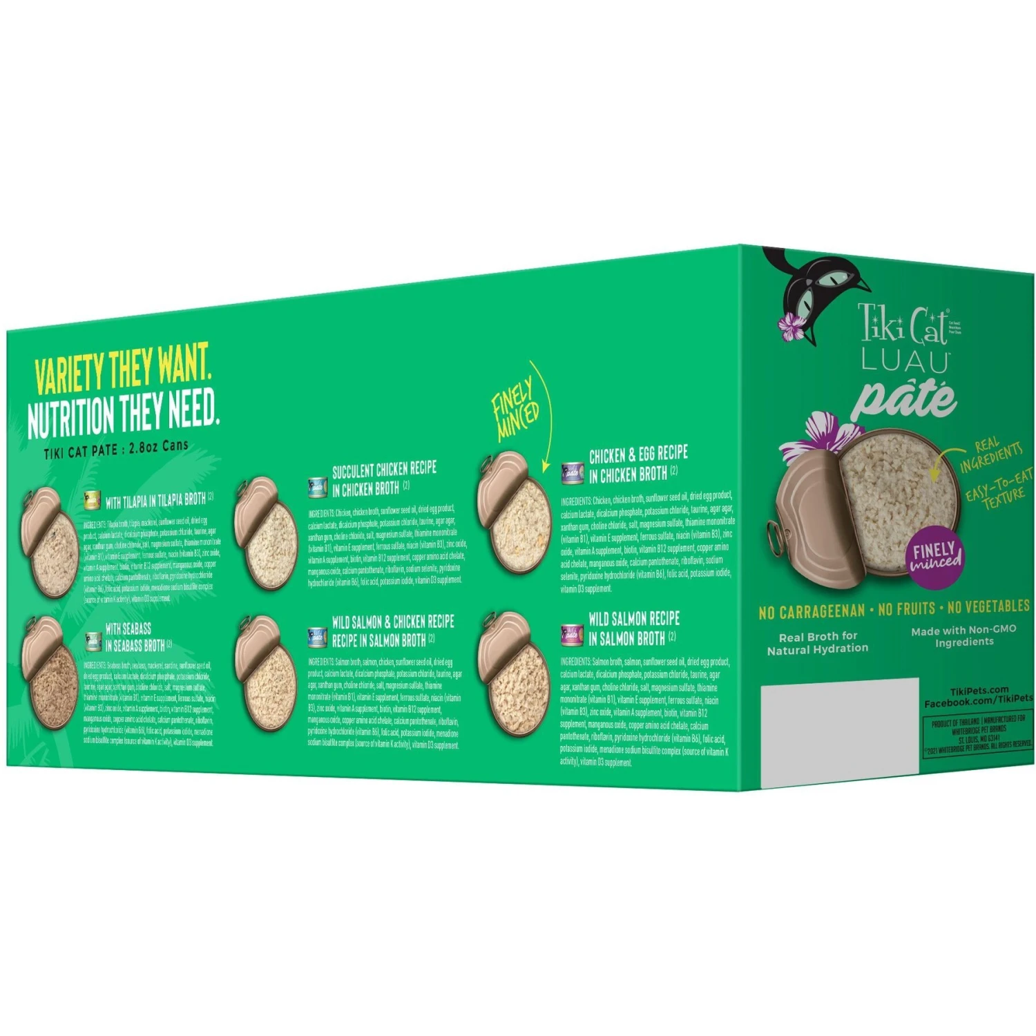 Tiki Cat Luau Variety Pack Pate Wet Cat Food 4 Tiki Cat Luau Variety Pack Pate Wet Cat Food - Image 2