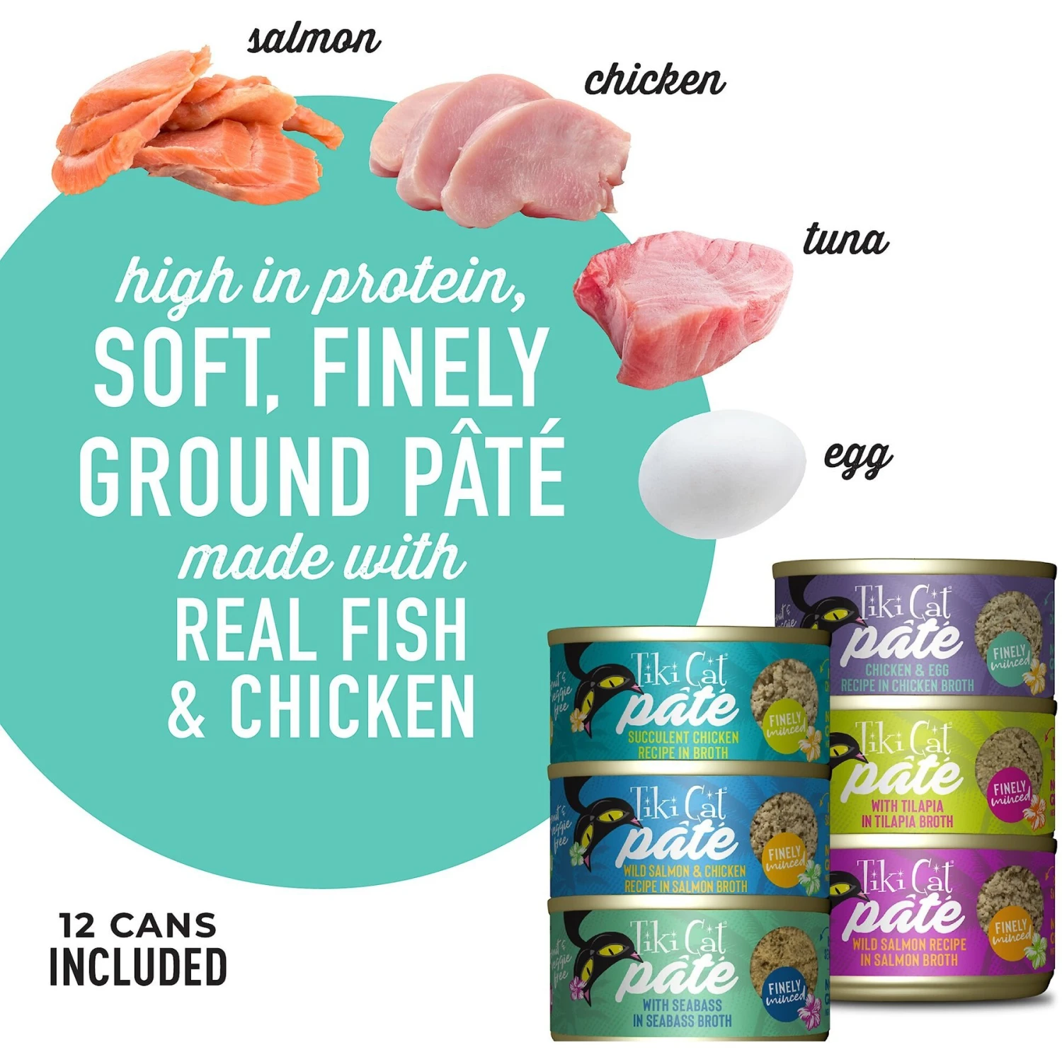 Tiki Cat Luau Variety Pack Pate Wet Cat Food 6 Tiki Cat Luau Variety Pack Pate Wet Cat Food - Image 4